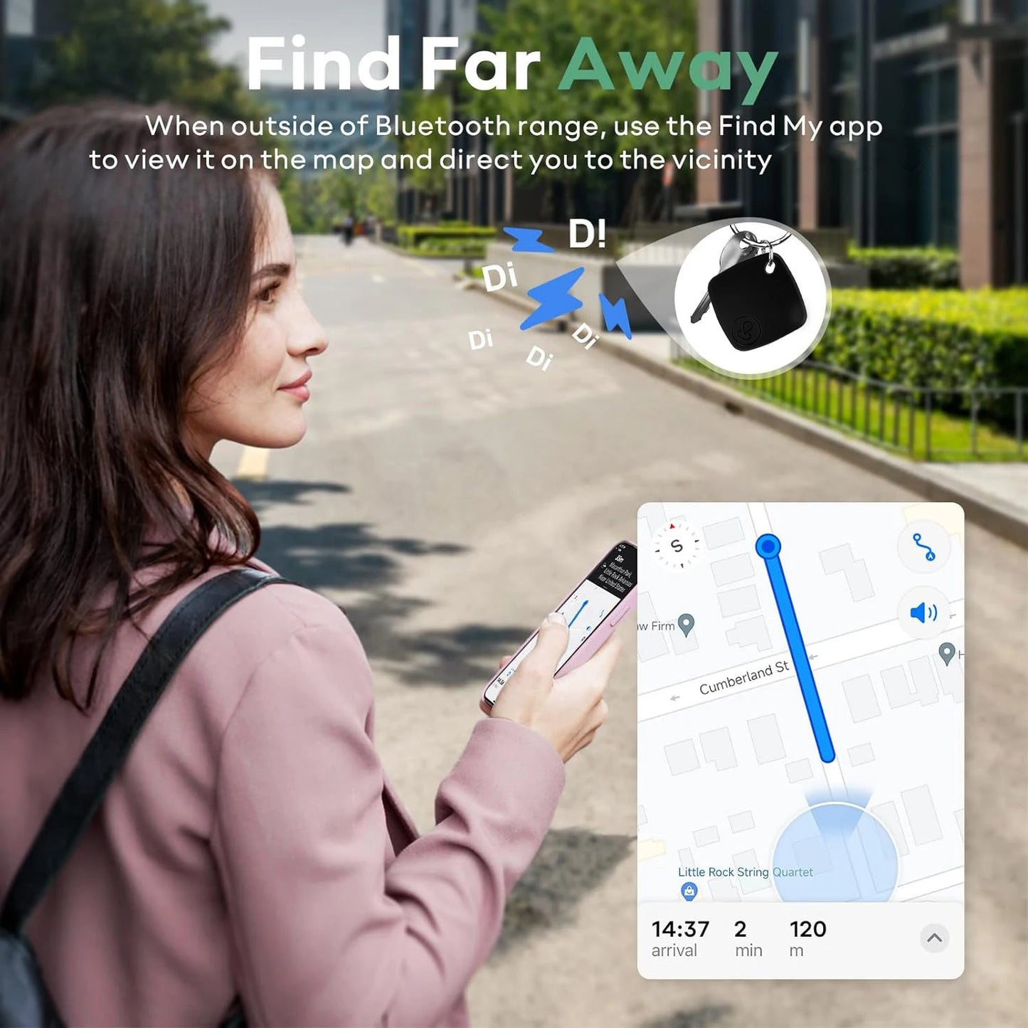 Smart Pet Finder,Works With Apple Find My (iOS only),Item Locator GPS Tracker for Keys,Wallet,Suitcase,Privacy Protection ﻿