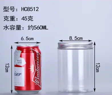 Wholesale 10/30/50pcs Empty Plastic Clear Cosmetic Jars PET Food Jar Makeup Container With Silver aluminum lid Seal Food Cans