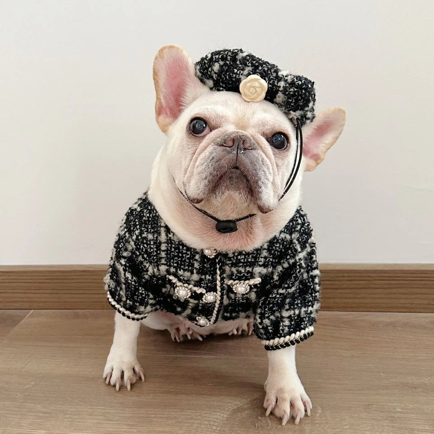 New Winter Classic Plaid Dog Clothes Exquisite Jacket And Hat Set Dog Jacket French Bulldog Schnauzer For Samll Medium Dog