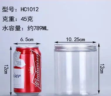 Wholesale 10/30/50pcs Empty Plastic Clear Cosmetic Jars PET Food Jar Makeup Container With Silver aluminum lid Seal Food Cans