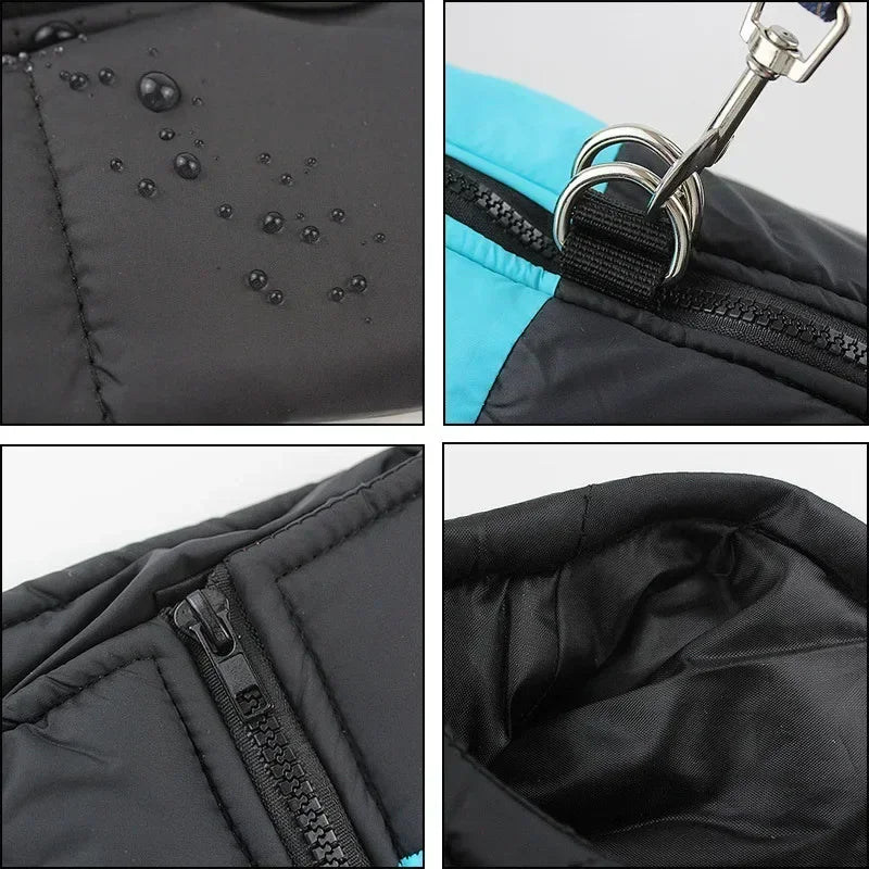 Waterproof Warm Dog Clothing for Small Medium Big Dogs Clothes Pet Coat Winter VThe OutfitJacket Dogest Padded Zipper