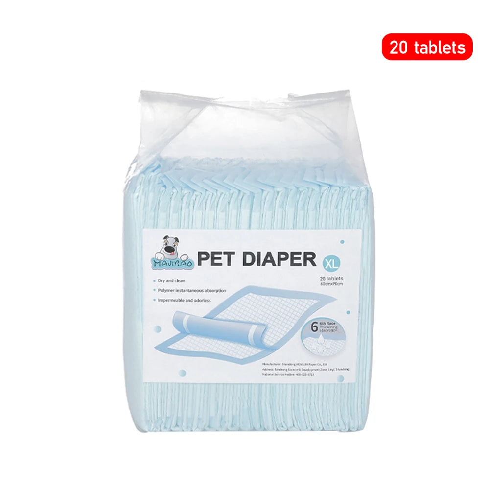 Tieker 20/40/50 pieces of disposable extra thick pet diapers pet training pads super absorbent cats and dogs pet supplies