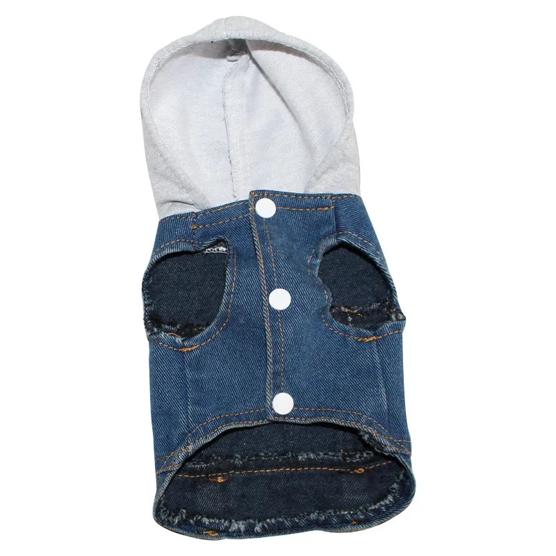 Pets Dogs Jeans Coat Jacket Towable Denim Vest Cat Puppy Spring/Autumn Clothes Apparel