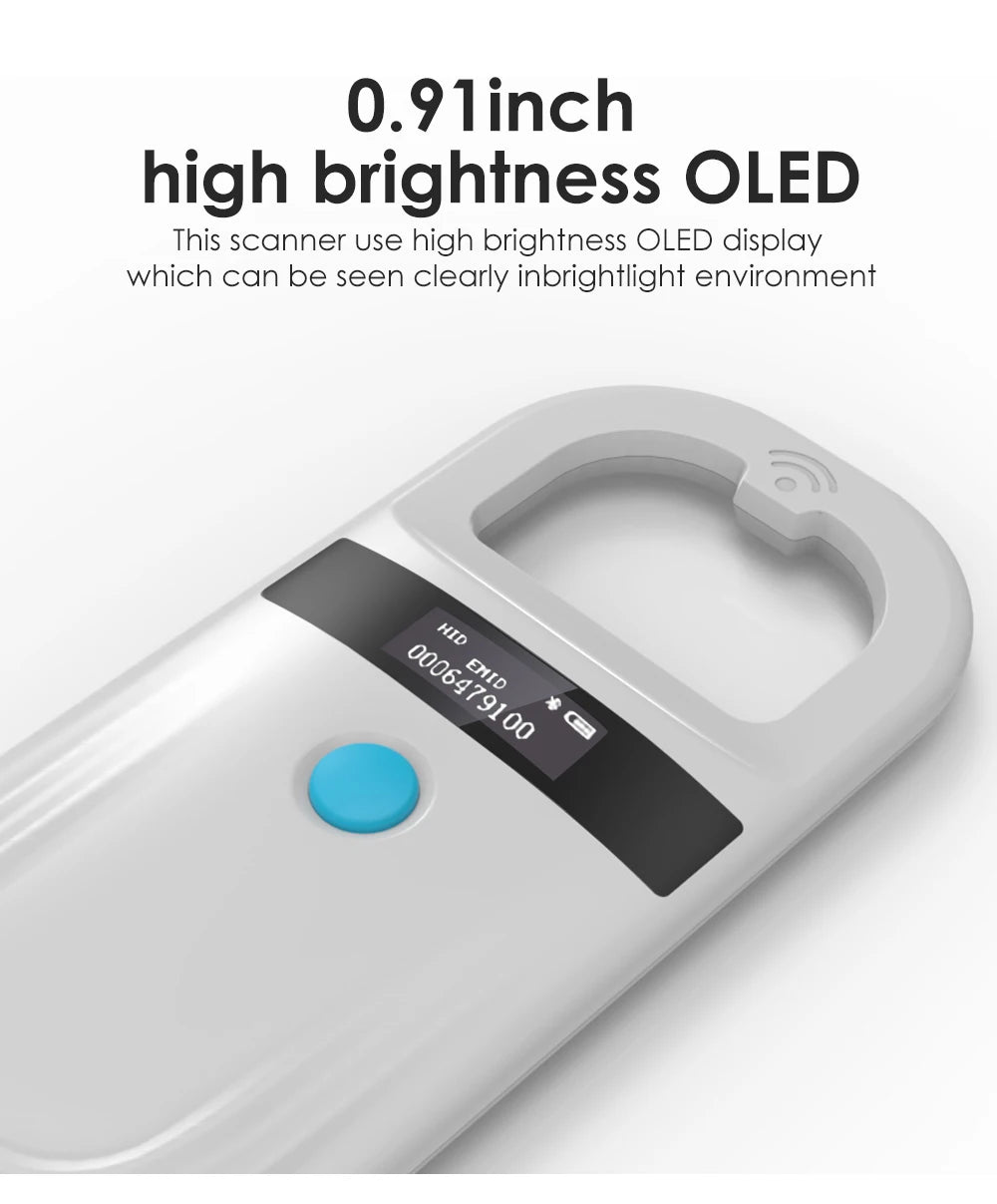 Pet ID Chip Digital Scanner USB RFID Dog Cat Animal Handheld 134.2KHz Identification Tag Card Reader Chip