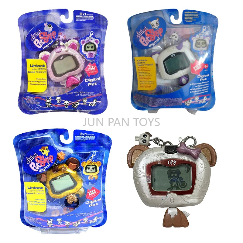 Littlest Pet Shop Digital Virtual Pet Handheld LCD Game Electronic Toy Kids Mini Collectible Interactive Toys Cartoon Animal Toy