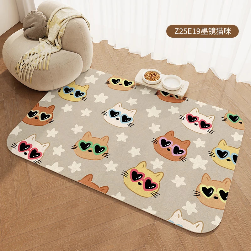 VIKAMA Pet Floor Mat Waterproof Urine-Proof Leaved-In Dog Mat Pvc Dog Cage Enclosure Mat Cat Litter Non-Slip Place Mat For Cat