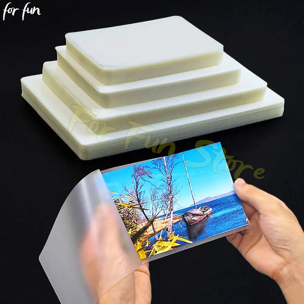 For Fun 3/4/5/6 Inch 100 Sheets 60 Mic Thermal Laminating Film PET Plastic Film For Photo/Card/Picture Hot Laminator Film