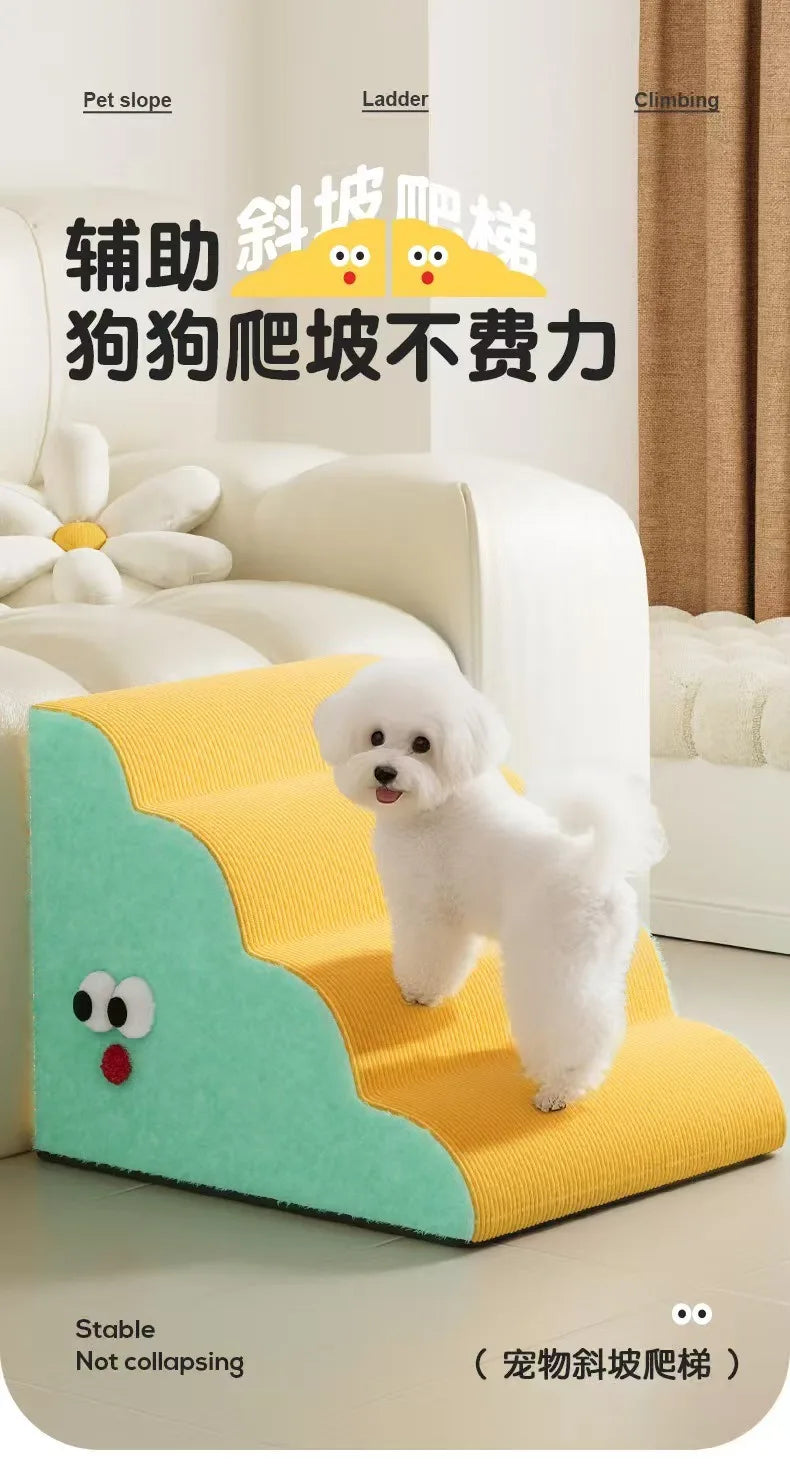 Pet 2/3 Step Stair Dog/Cat Ramp Ladder Memory Foam Sponge Dogs Sofa Removable and Washable Training Pet Ramp Stairs Pet Supplies