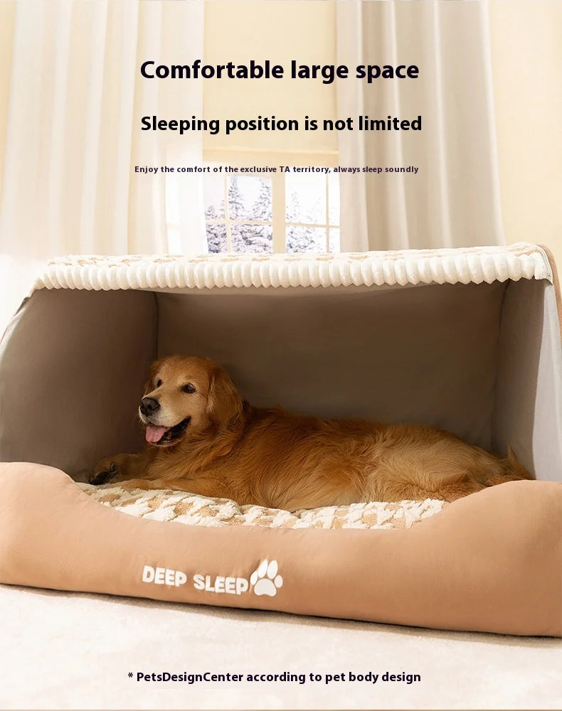 Autumn and Winter Dog Thousand Birds Grid Drawer Dog Kennel Large Dog Large Dog Kennel Deep Sleep Cat Kennel Pet Kennel