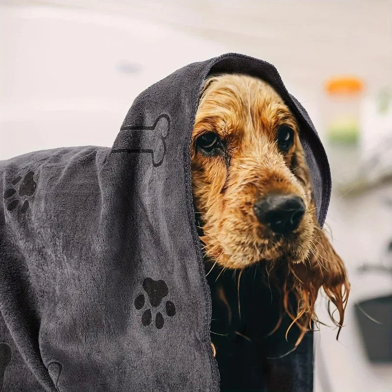 Dog Towel Drying Dog Cat Pet Towel Puppy Microfiber Quick-drying Dog Claw Bath Towel Pet Bath Products Absorbent Medium Dogs