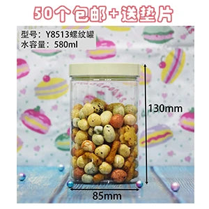 Wholesale 50pcs Empty PET Jars Clear Cosmetic Container Sael Food Jar With Macaron Color Lid Face Cream Sample Pot Container