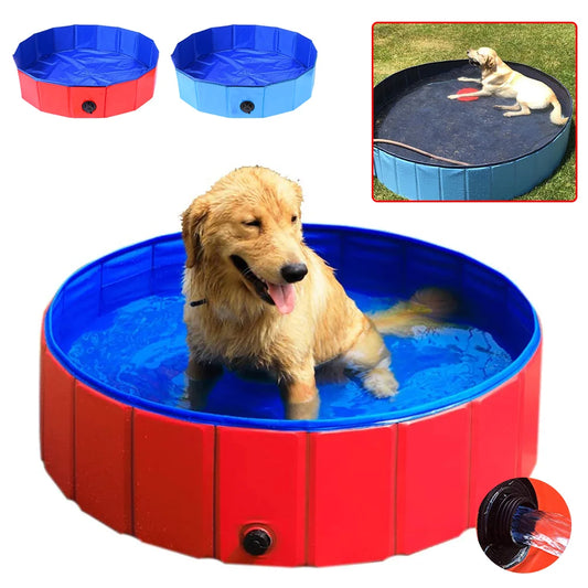 160*30cm/120*30cm/ 80*20cm Pet Pool Swimming Pool Foldable Dog Bath Portable Pet Pool With Drain valve Outdoor Dog Bathing Tub