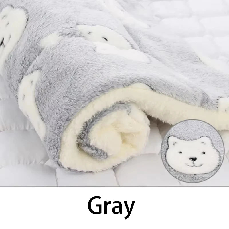 KEMORELA Flannel Pet Sleeping Mat Dog Bed Cat Litter Puppy Bed Dog SofaMattress Cushion for Small Large Dog Blanket Pet Supplies
