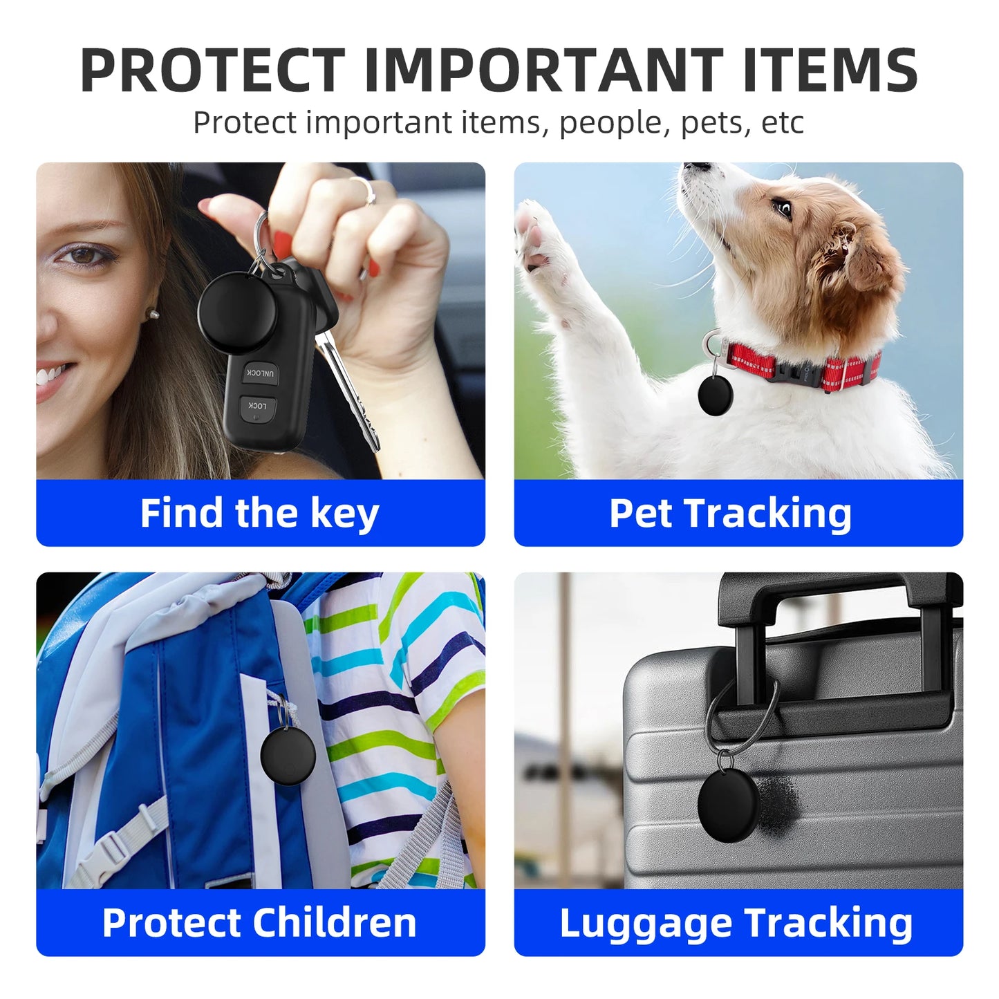 Find My GPS Mini Portable Tracking Mobile Tracking Anti Loss Smart Device Location Alarm Reminder Find Pet Key Wallet Tracker