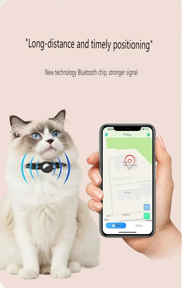 GPS Tracker for Dogs & Cats Tracking GPS Collar Waterproof Anti-Lost Device iOS Android APP Findtag