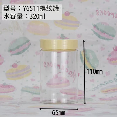 Wholesale 50pcs Empty PET Jars Clear Cosmetic Container Sael Food Jar With Macaron Color Lid Face Cream Sample Pot Container