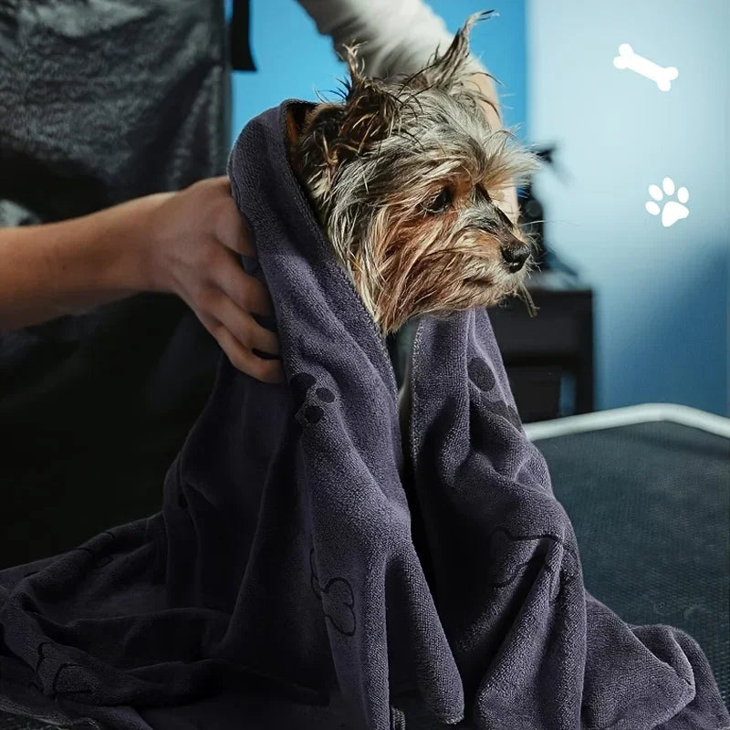 Dog Towel Drying Dog Cat Pet Towel Puppy Microfiber Quick-drying Dog Claw Bath Towel Pet Bath Products Absorbent Medium Dogs