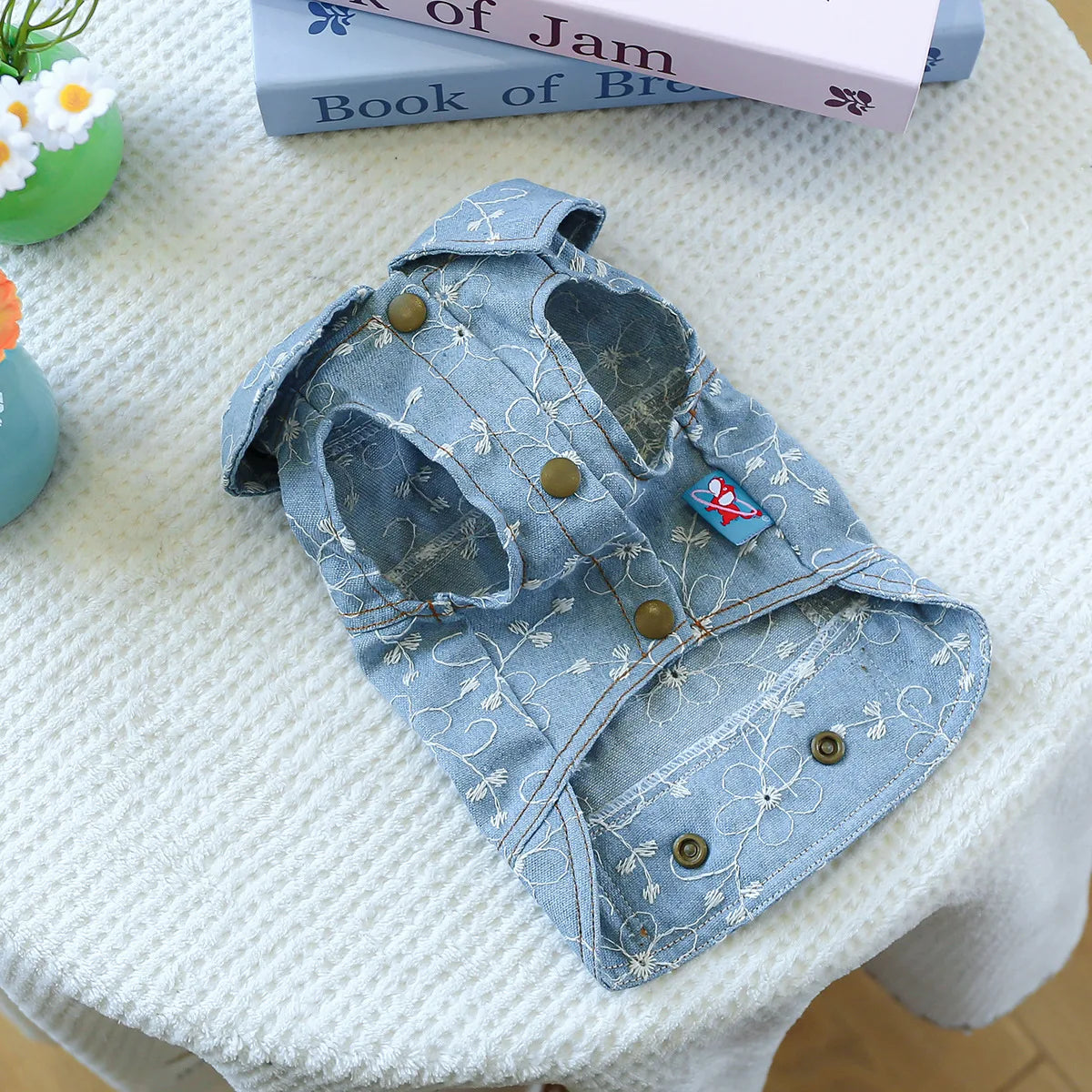 Denim Doggie Pet Jacket Sleeveless Vest Jeans Coat Autumn Spring Wear Apparel For Small Medium Dog XS XL Cat Puppy Clothes Goods
