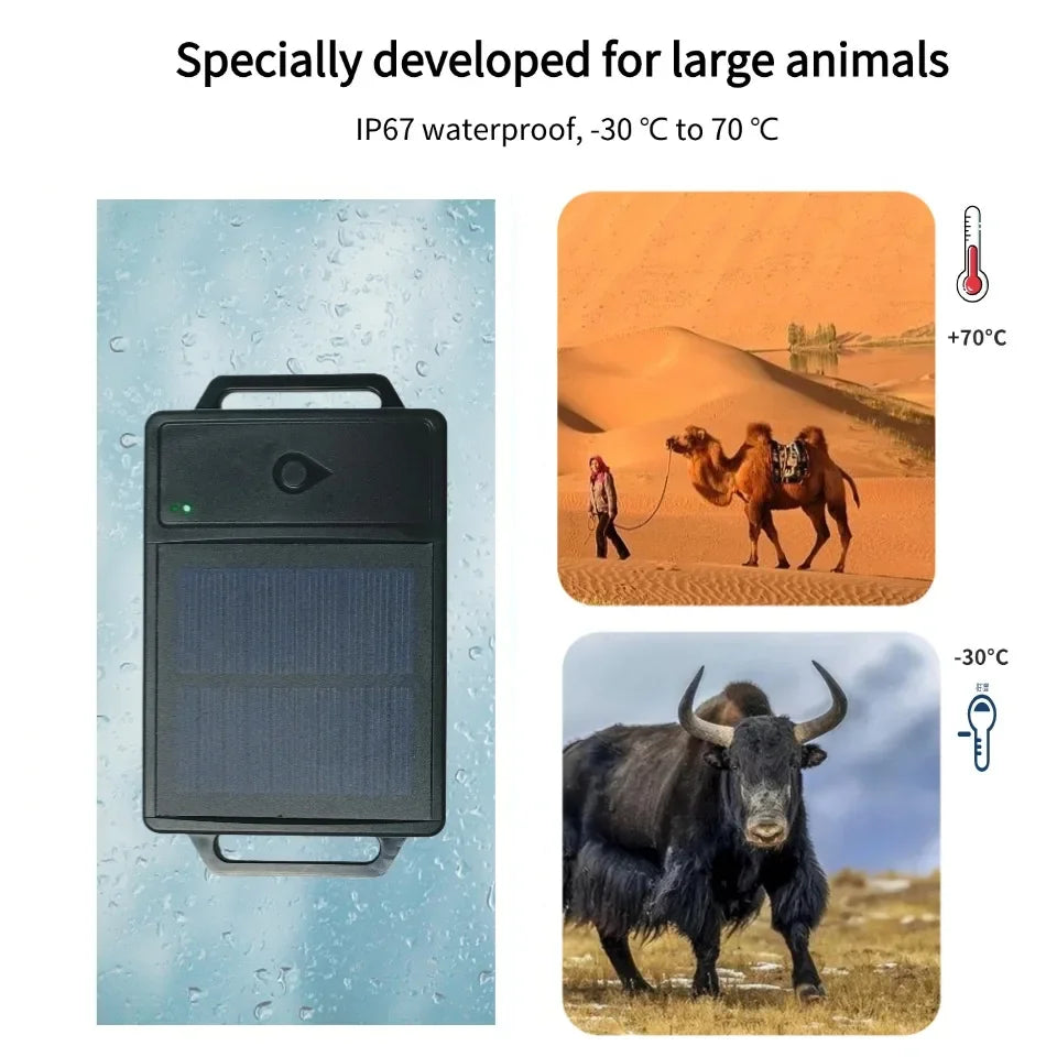 H502 GPS Pet Tracker Quality Intelligent Waterproof  Solar Energy Electronic Cattle Sheep Positioning Locator Android Compatible