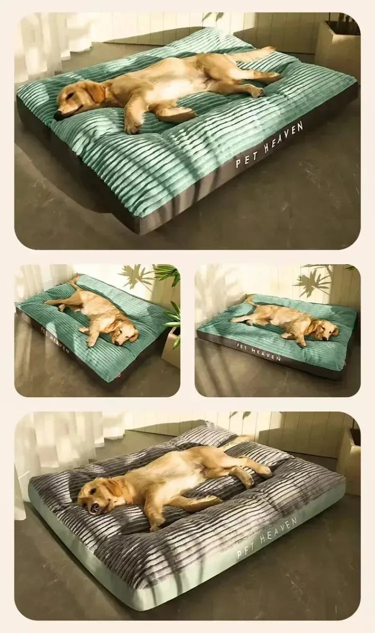 Dog Bed Washable Kennel four seasons Pet Large Sofa Plus Corduroy Thick Deep Sleep Cushion Puppy Mat for Small To Large Dogs