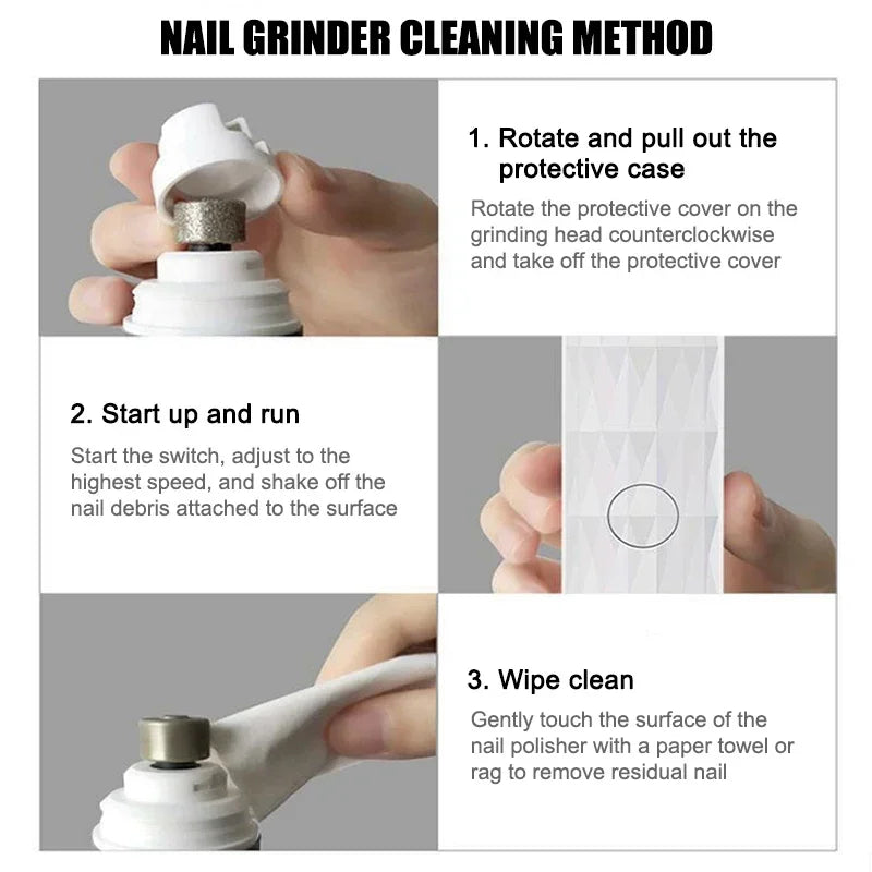Rechargeable Dog Nail Grinder with Light 2-Speed Pet Nail Trimmers for Large Dogs Electric Cat Nail Clippers Pet Supplies