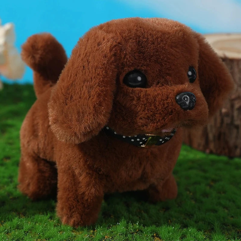 Children's Plush Toy Dog Puppy Rabbit Electronic Pet Small Golden Retriever St. Bernard  Bark Walk Nod Christmas Gift 3+