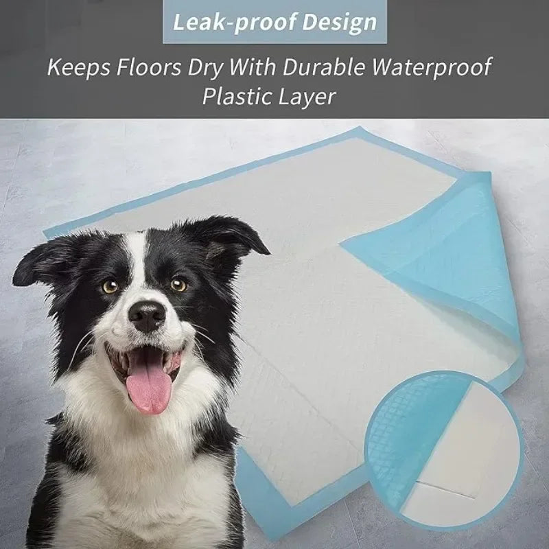 100 Ultra-Absorbent 90x60cm Quick-Dry Puppy Training Pads for Dogs, Nonwoven Fabric Pet Pee Pads for Effective Housebreaking