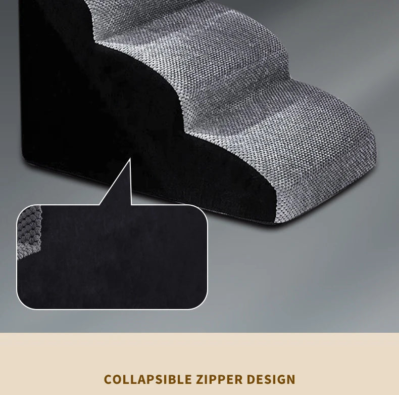 Pet 2/3 Step Dog Stair Cat Pet Ramp Ladder Washable Non Slip Removable Memory Foam Pet Products Ramp for Dog Pet Stairs for Dogs