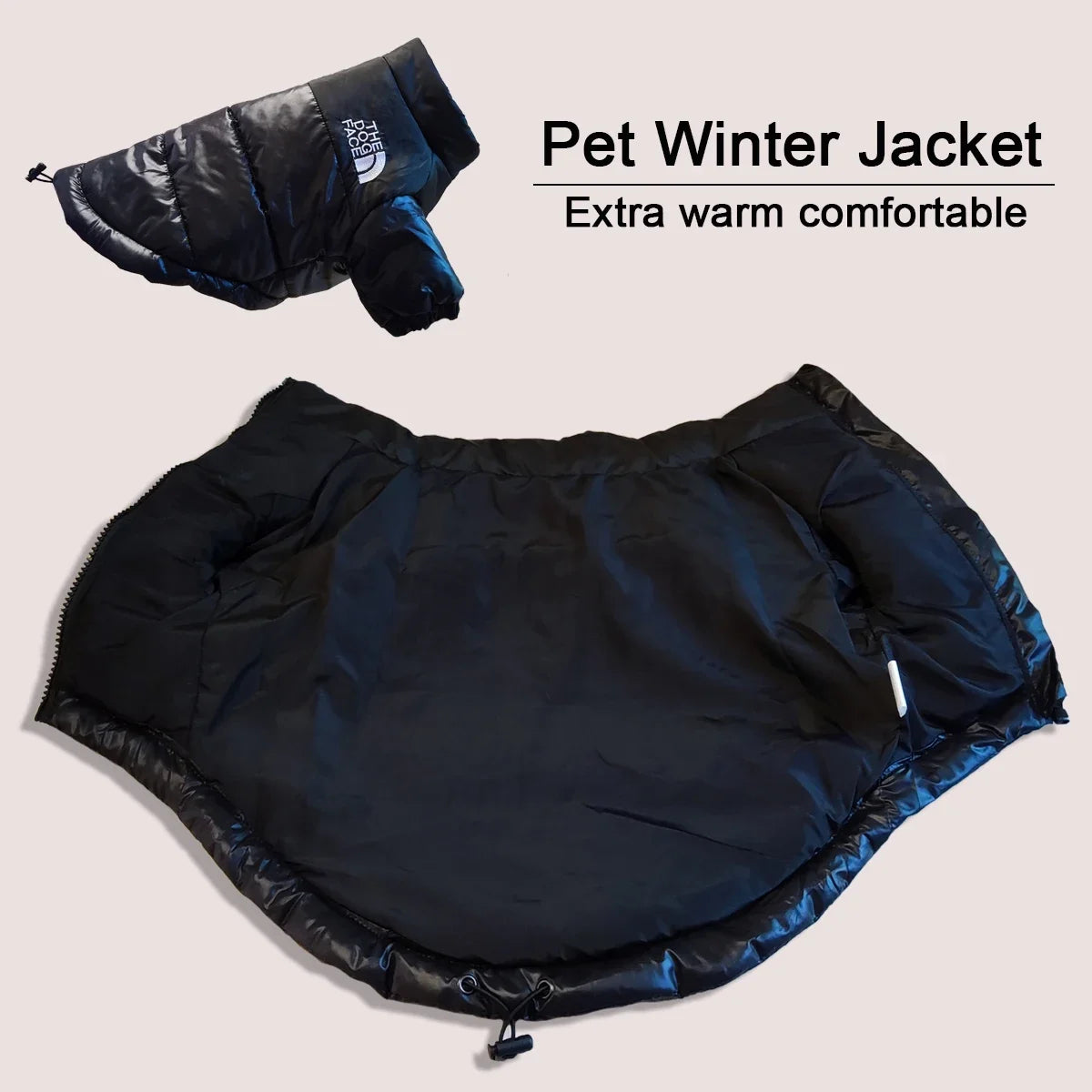 Large Winter Pets Dog Clothes French Bulldog Puppy Warm Windproof Jacket Small Medium Dog Reflective Coat Chihuahua Pet Outfits