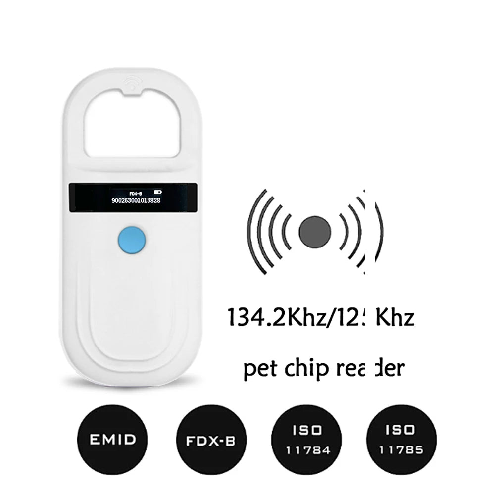 Pet ID Chip Digital Scanner USB RFID Dog Cat Animal Handheld 134.2KHz Identification Tag Card Reader Chip