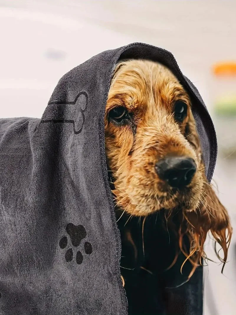 Dog Towel Drying Dog Cat Pet Towel Puppy Microfiber Quick-drying Dog Claw Bath Towel Pet Bath Products Absorbent Medium Dogs