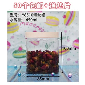 Wholesale 50pcs Empty PET Jars Clear Cosmetic Container Sael Food Jar With Macaron Color Lid Face Cream Sample Pot Container