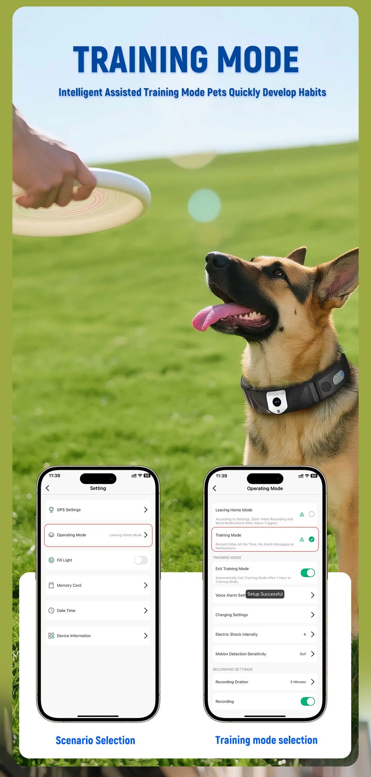 Intelligent Pet Collar GPS Tracker Meter-Level GPS Locator Electronic Fence APP Trajectory Monitoring Dog Trainer with 2K Camera