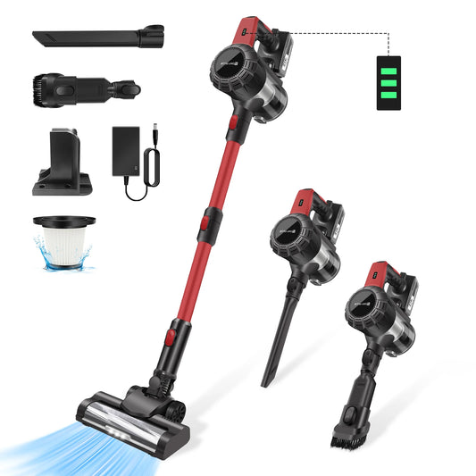 Cordless Vacuum Cleaner Poweful Vaccum Cleaner with 3000mAh Rechargeable Battery, 15KPA Powerful Pet Vacuum Cleaner