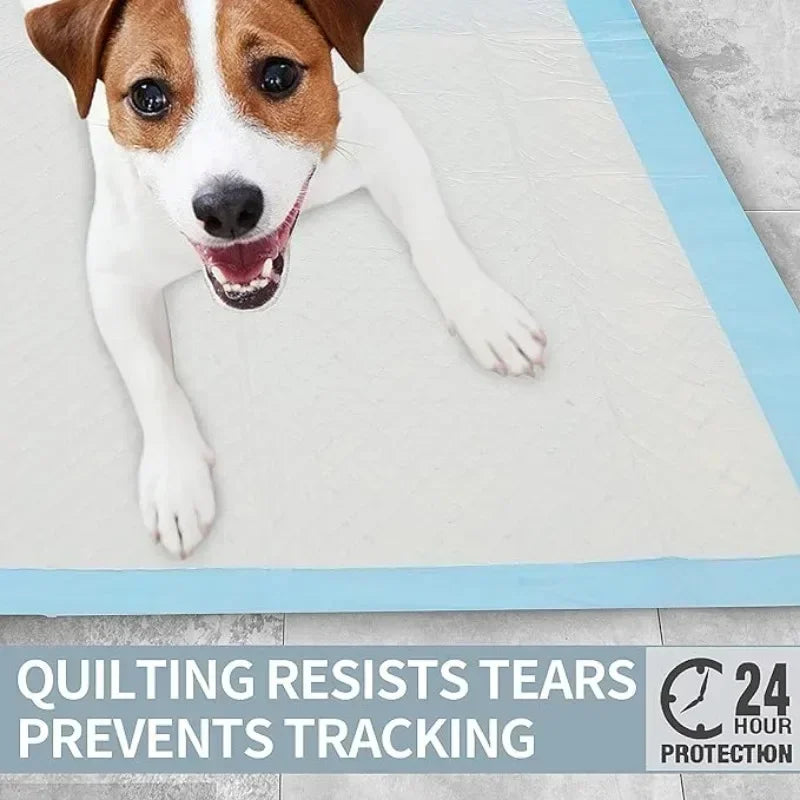 100 Ultra-Absorbent 90x60cm Quick-Dry Puppy Training Pads for Dogs, Nonwoven Fabric Pet Pee Pads for Effective Housebreaking