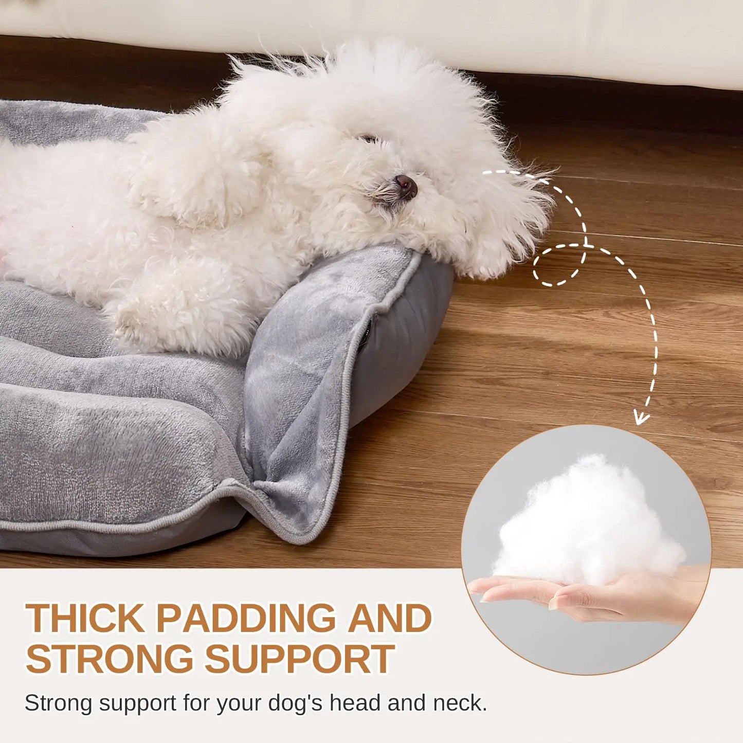4-in-1 Transformable Pet Bed - Flannel Sofa & Mattress for Small/Medium/Large Dogs & Cats, Washable Grey