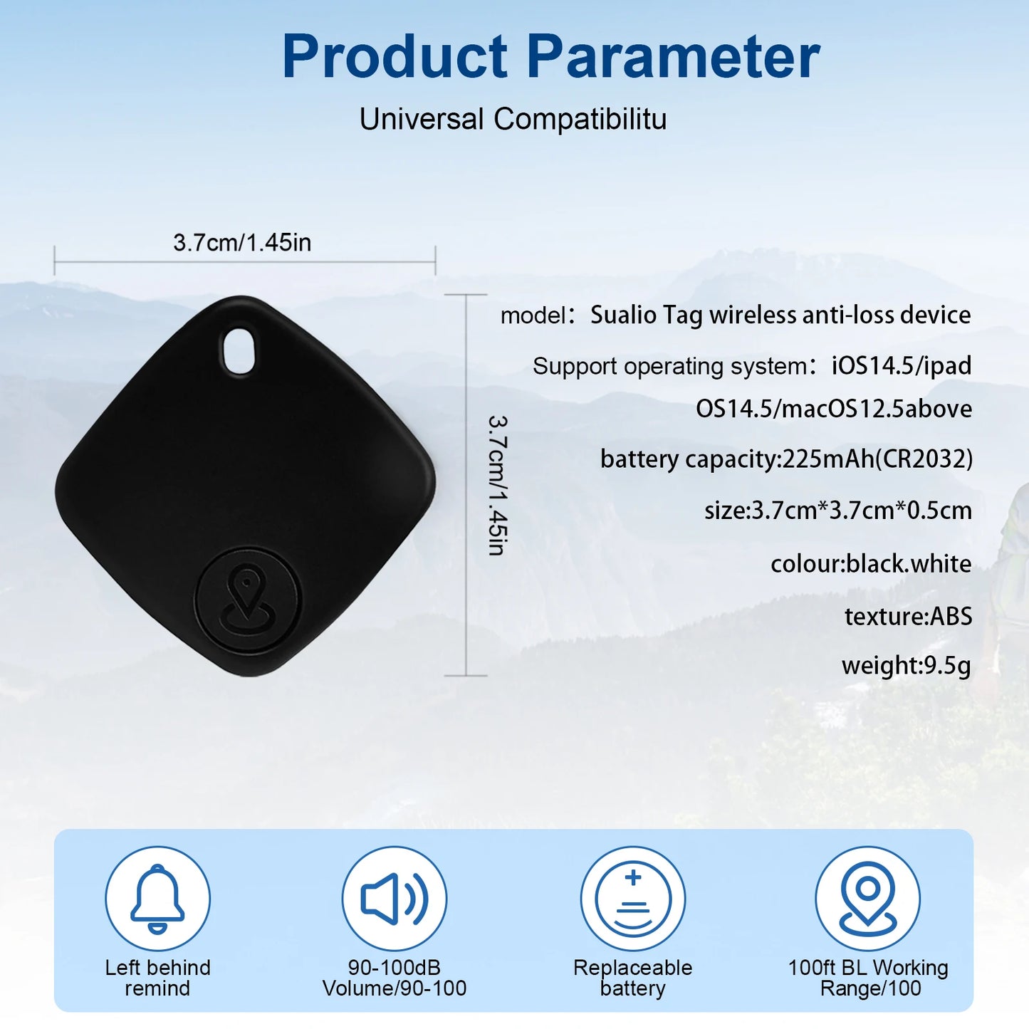 Smart Pet Finder,Works With Apple Find My (iOS only),Item Locator GPS Tracker for Keys,Wallet,Suitcase,Privacy Protection ﻿