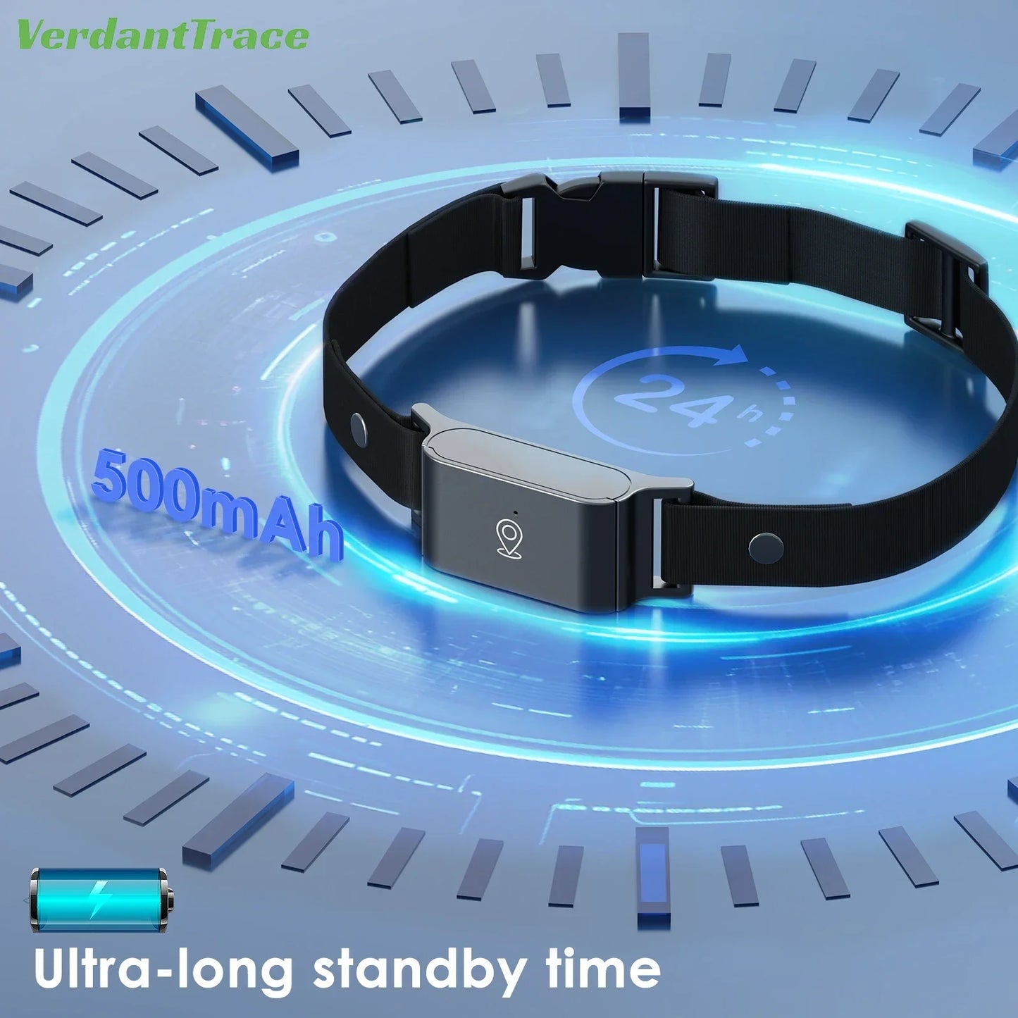 VerdantTrace IP67 Waterproof 4G GPS Animal Tracker Collar Anti-Lost Real Time Tracking Dog Cat Locator Pet Fashion Neck Collar