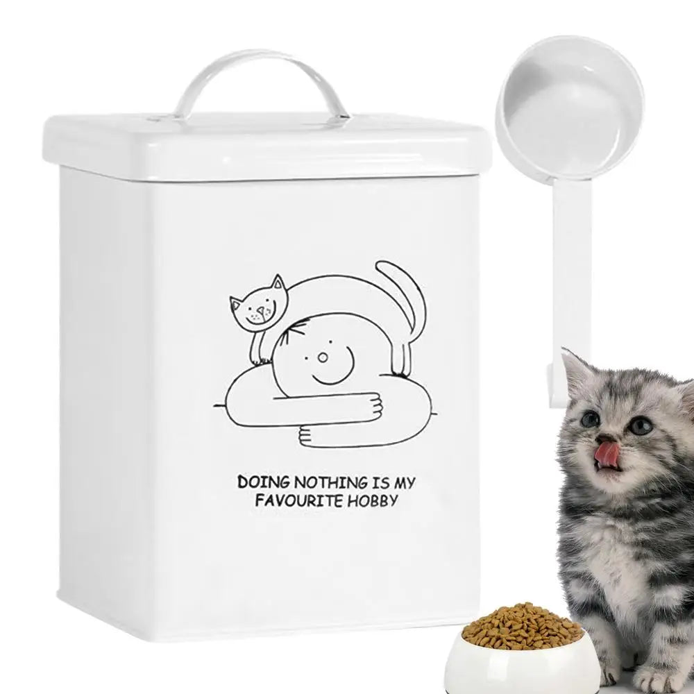Dog Food Storage Container 5L Waterproof Snack Storage Bin With Lid And Spoon Food Grade Kitchen Storage Accessories With Handle