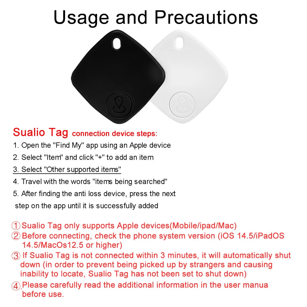 Smart Pet Finder,Works With Apple Find My (iOS only),Item Locator GPS Tracker for Keys,Wallet,Suitcase,Privacy Protection ﻿