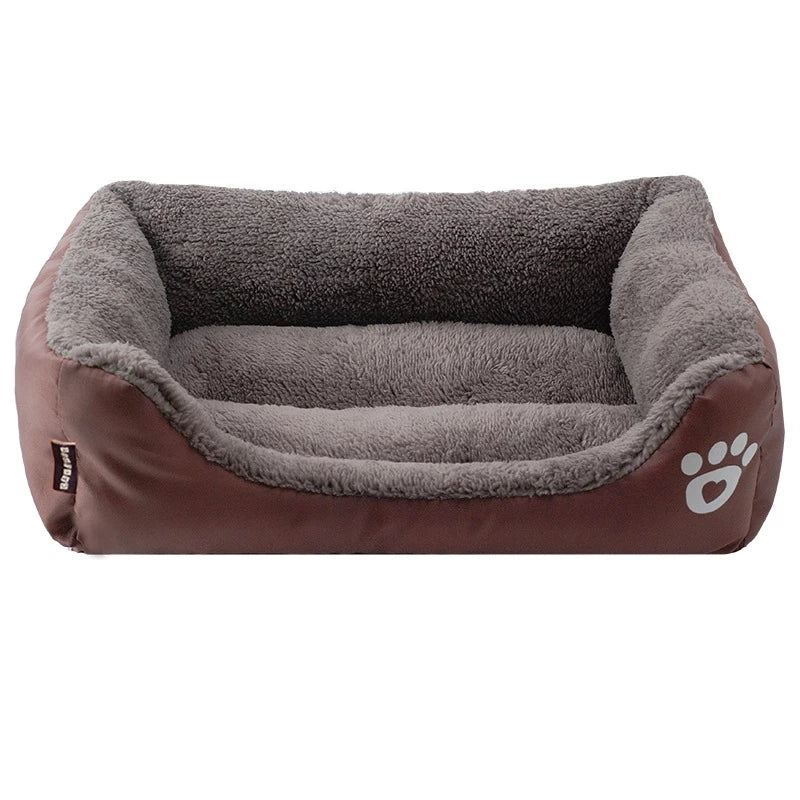 (S-3XL) Large Pet Cat Dog Bed 8Colors Warm Cozy Dog House Soft Fleece Nest Dog Baskets House Mat Autumn Winter Waterproof Kennel