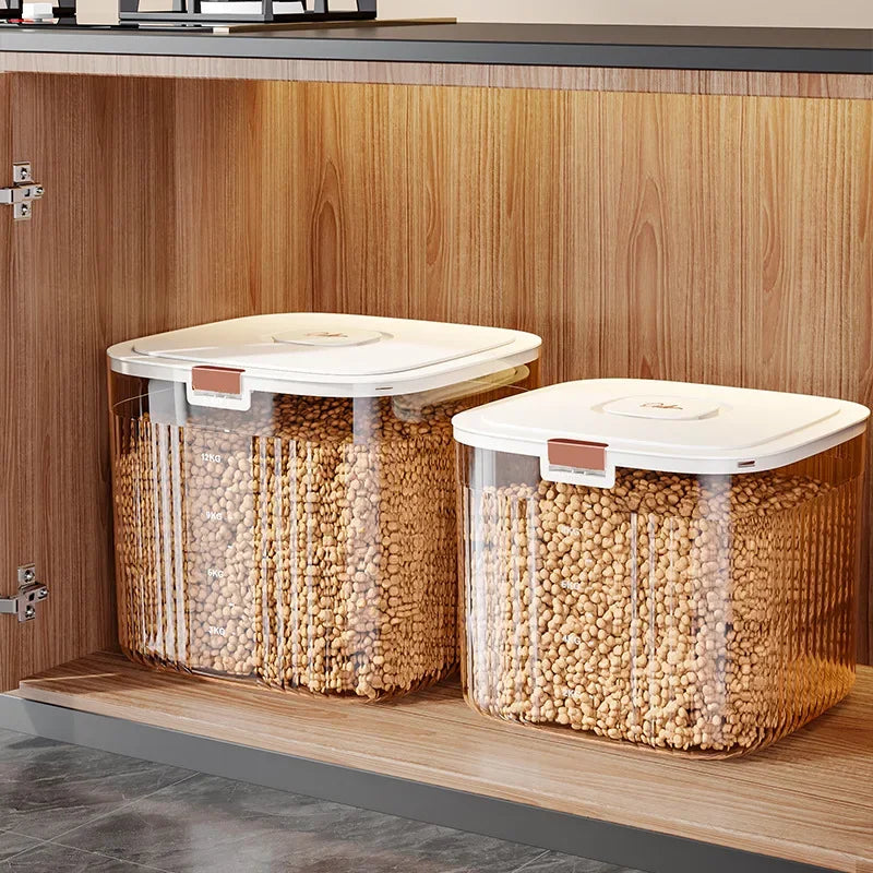 Pet Food Storage Bucket Dog Food Bucket Moisture-proof Storage Cat  Box With Lid
