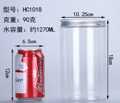 Wholesale 10/30/50pcs Empty Plastic Clear Cosmetic Jars PET Food Jar Makeup Container With Silver aluminum lid Seal Food Cans